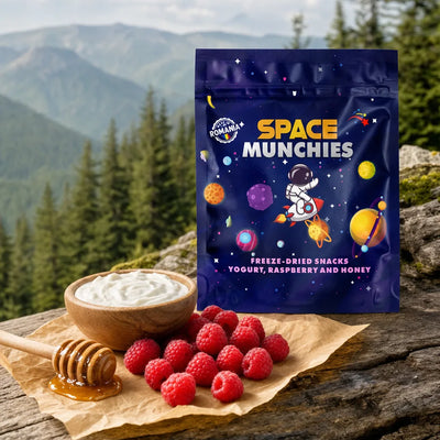 Space Munchies Gefriergetrockneter Joghurt mit Himbeere & Honig